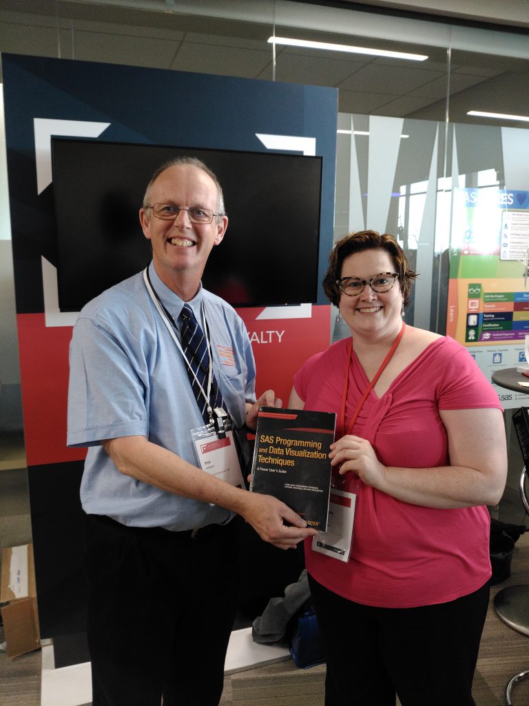 Congratulations to Charlotte King who won my new book in the Prize Draw at the SAS Forum UK in Birmingham