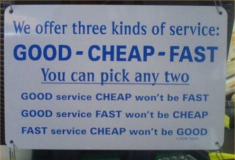 Fast - Cheap - Good